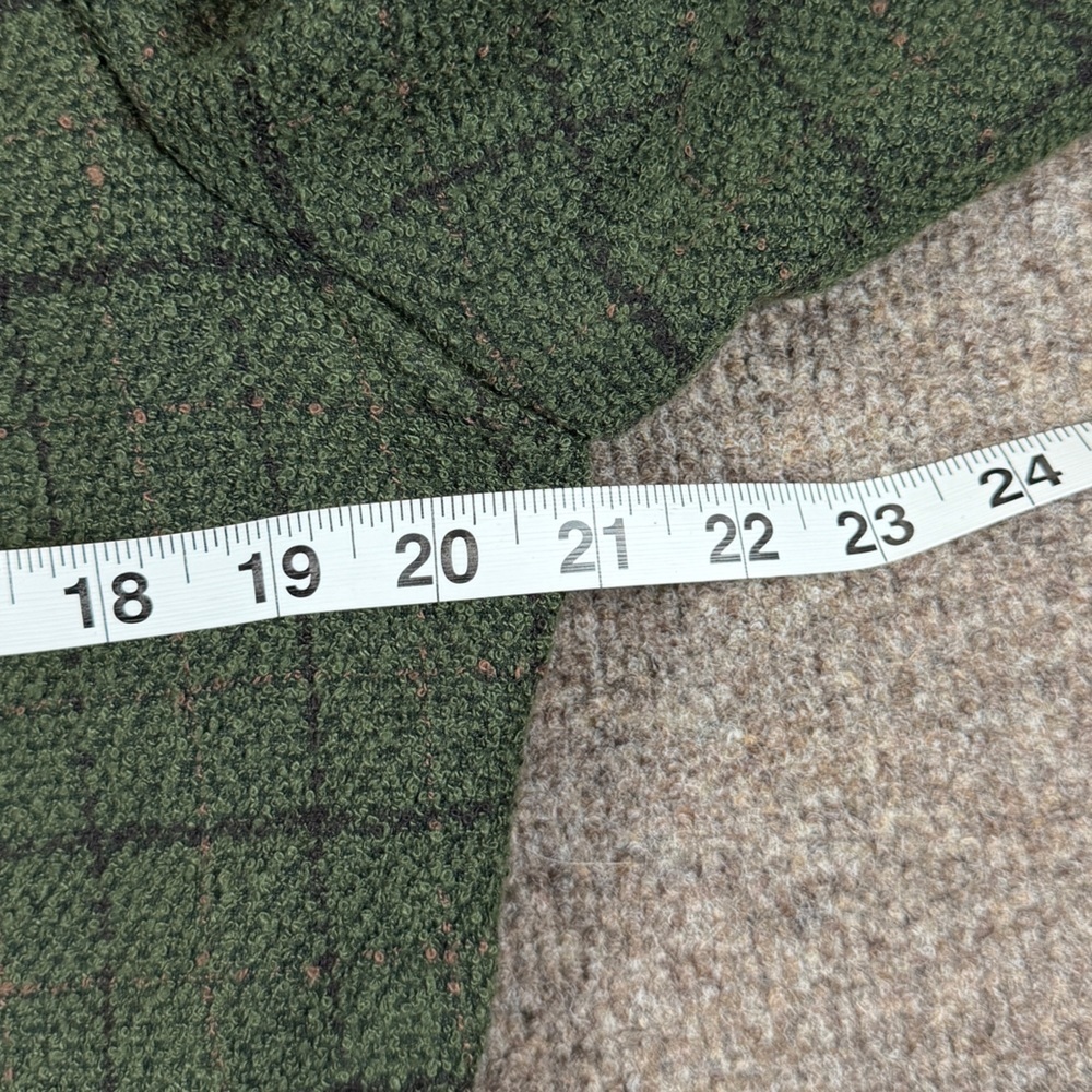 Vintage Green Grid Check Plaid Full Zip Jacket Women’s 12 Preppy Retro 90s Y2K - Picture 13 of 13